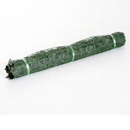2-Piece Artificial Leaf Hedge Privacy Fence Panel 2.4m x 1m - Dark Green