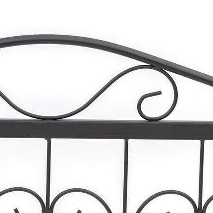 Decorative Garden Fencing, 8PCs Outdoor Picket Fence Panels, Rustproof Metal Wire Landscape Flower Bed Border Edging Animal Barrier, Black
