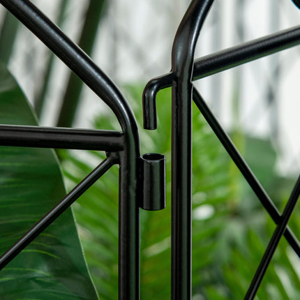 Decorative Garden Fence Panels 43in x 23ft 8PC Rustproof Metal Wire Border Edging Animal Barrier - Black