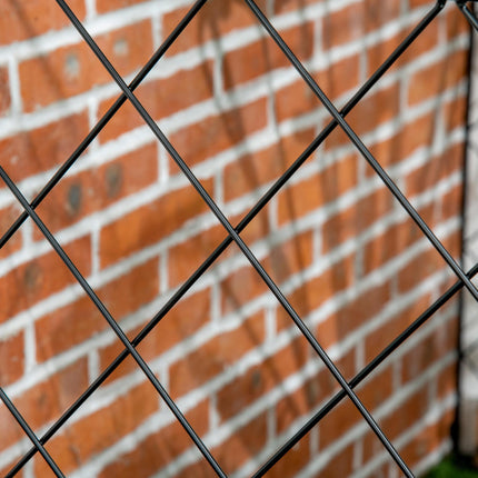Decorative Garden Fence Panels 43in x 23ft 8PC Rustproof Metal Wire Border Edging Animal Barrier - Black