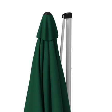 Square Cantilever Garden Parasol with Five-Position Adjustable Canopy - Green