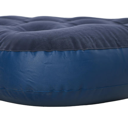 Single Air Bed with Hand Pump, Inflatable Mattress with Flocked Surface for Guest, Camping, Travel, 191 x 73 x 22cm, Blue