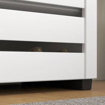 Narrow Shoe Cabinet for Entryway, 5-Tier Slim Shoe Storage Cabinet with 2 Slatte