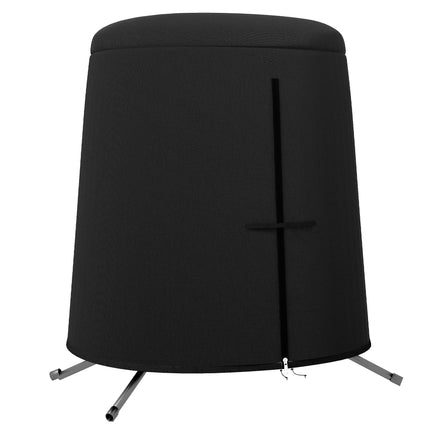 Waterproof Hanging Egg Chair Cover with Zipper 196x230cm - Black Oxford Fabric