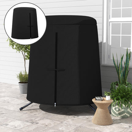 Waterproof Hanging Egg Chair Cover with Zipper 196x230cm - Black Oxford Fabric