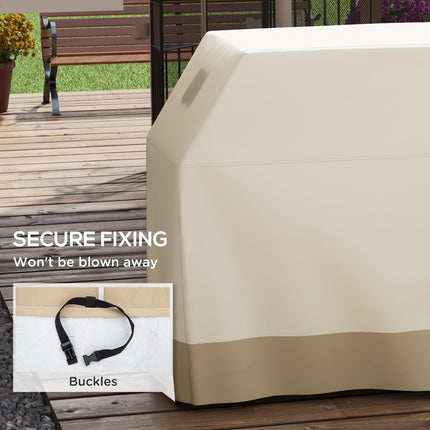 Large Weather-Resistant Rectangular BBQ Grill Cover Set - Beige