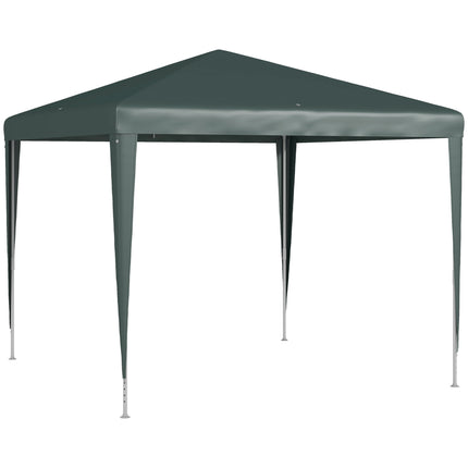 2.7m x 2.7m Garden Gazebo Marquee Tent with Steel Frame - Dark Green
