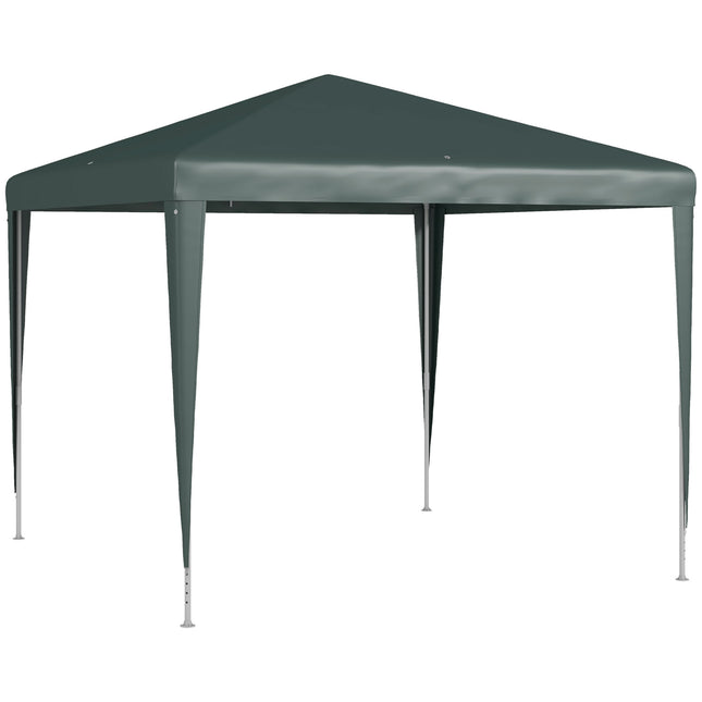 2.7m x 2.7m Garden Gazebo Marquee Tent with Steel Frame - Dark Green