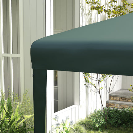 2.7m x 2.7m Garden Gazebo Marquee Tent with Steel Frame - Dark Green