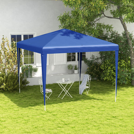 2.7m Garden Gazebo Canopy Tent with Steel Frame for Outdoor Events - Blue