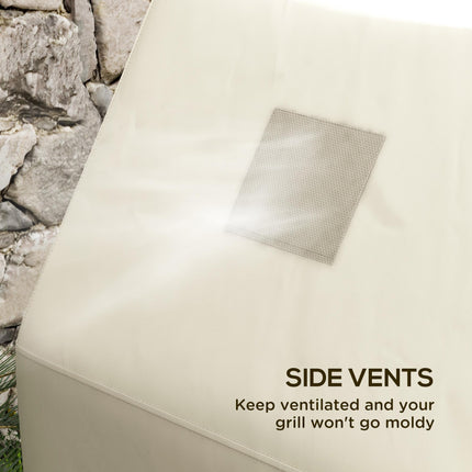 Large Durable Waterproof Rectangular BBQ Grill Cover - Beige