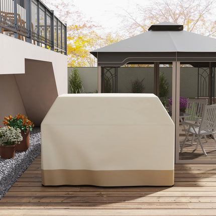 Large Durable Waterproof Rectangular BBQ Grill Cover - Beige