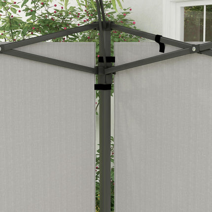 2 Pack Gazebo Side Panels with Window for 3x3m & 3x6m Canopy - White