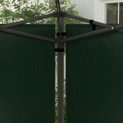 Set of 2 Gazebo Side Panels with Windows for 3x3m or 3x6m Canopy - Green