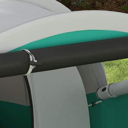 Three-Person Spacious Tunnel Tent with Water-Resistant Design - Green