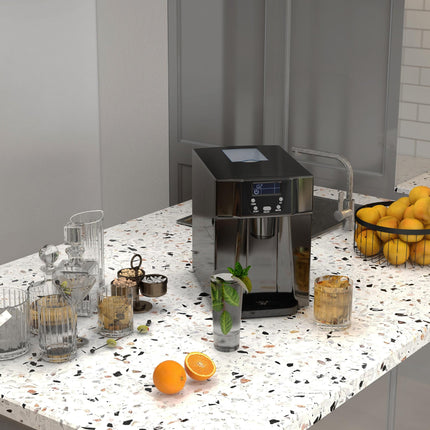 Countertop Ice Maker and Water Dispenser with 3L Tank - Black