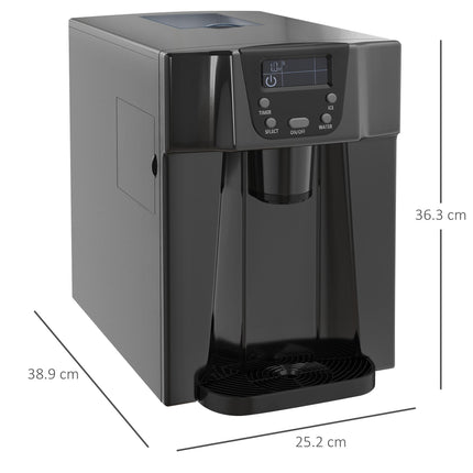 Countertop Ice Maker and Water Dispenser with 3L Tank - Black
