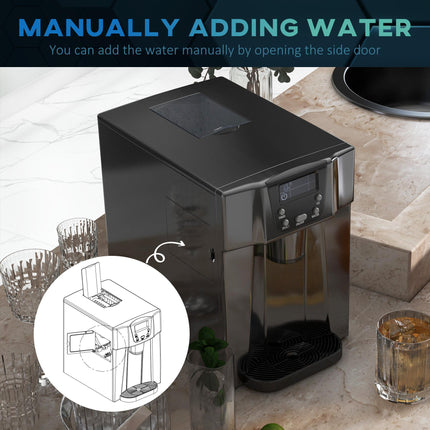 Countertop Ice Maker and Water Dispenser with 3L Tank - Black