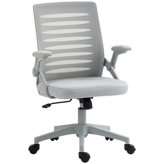 Mesh Office Swivel Task Chair with Lumbar Support for Home - Grey