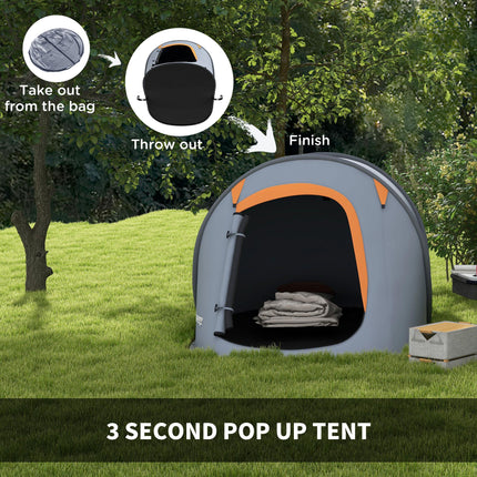 Two-Man Pop-Up Dome Camping Tent with Easy Setup - Grey