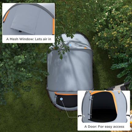 Two-Man Pop-Up Dome Camping Tent with Easy Setup - Grey