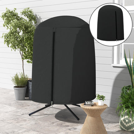 Waterproof Hanging Egg Chair Cover 190x128cm 420D Oxford Fabric - Black
