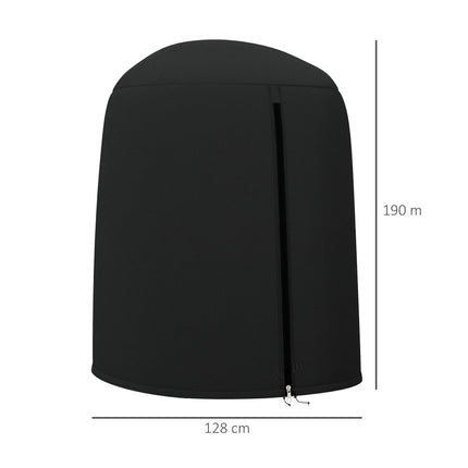 Waterproof Hanging Egg Chair Cover 190x128cm 420D Oxford Fabric - Black