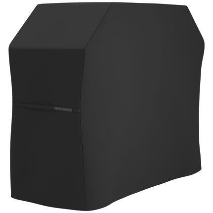 Large Weather-Resistant Waterproof BBQ Grill Cover for Rectangular Grills up to 145x55cm - Black