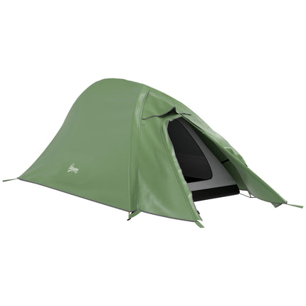 1-2 Man Waterproof Lightweight Double Layer Camping Tent - Green