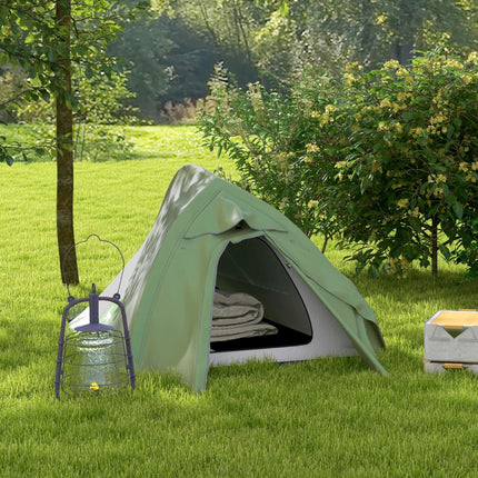 1-2 Man Waterproof Lightweight Double Layer Camping Tent - Green