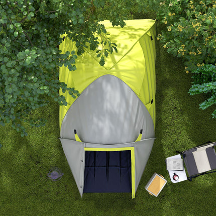 2-3 Man Waterproof 2-Room Camping Tent with Carry Bag - Yellow