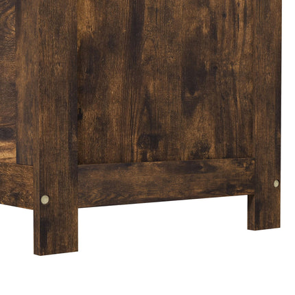 Storage Chest, Modern Storage Trunk with 2 Safety Hinges and Cut-out Handles, Wooden Toy Box for Living Room, Entryway, 76 x 40 x 48 cm, Rustic Brown
