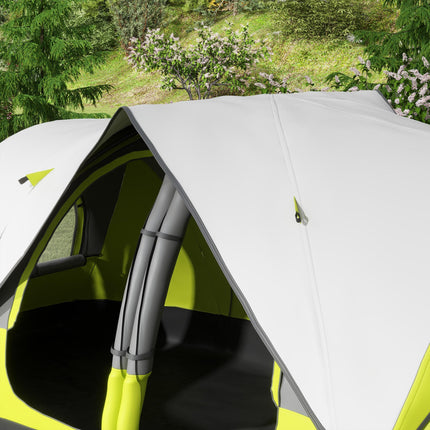 Spacious 2 Bedroom Camping Tent for 6-8 People with Removable Divider - Yellow