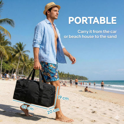 UV Resistant Beach Tent with Detachable Sidewall for Sun Protection - Sky Blue