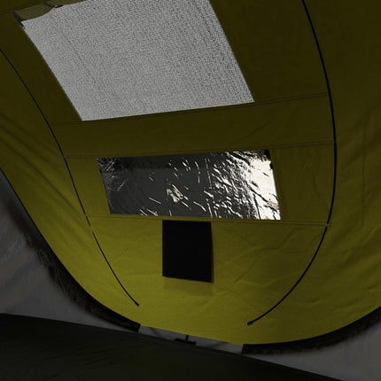 4-5 Person Pop-Up Waterproof Camping Tent with Mesh Windows - Yellow