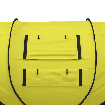 4-5 Person Pop-Up Waterproof Camping Tent with Mesh Windows - Yellow