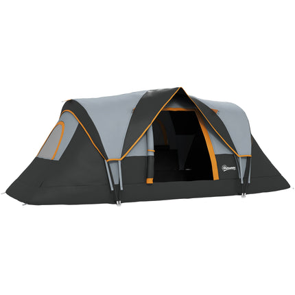 5-6 Person Dome Camping Tent with UV Protection and Water Resistant Fabric - Multicolour