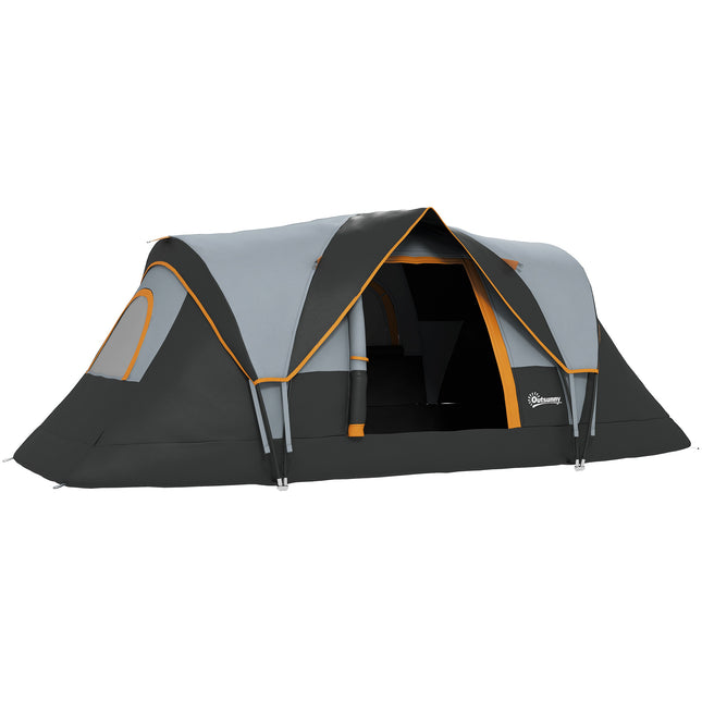 5-6 Person Dome Camping Tent with UV Protection and Water Resistant Fabric - Multicolour