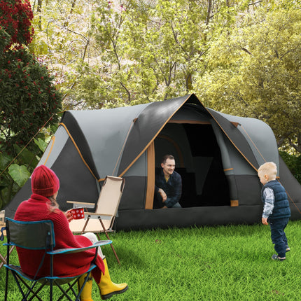 5-6 Person Dome Camping Tent with UV Protection and Water Resistant Fabric - Multicolour