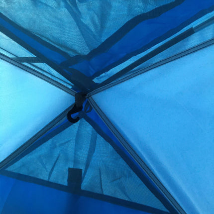 Waterproof 2 Person Dome Camping Tent with Large Windows - Blue Grey