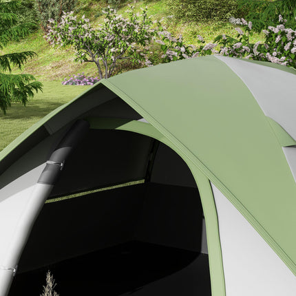 Two Man Lightweight Dome Tent with Rain Protection - Green/Grey