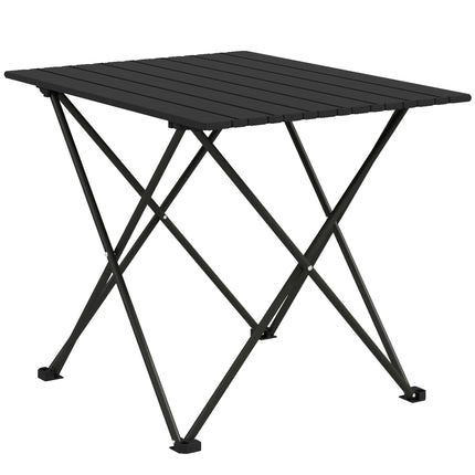 Lightweight Folding Camping Table with Carry Bag for Outdoor Use - Black