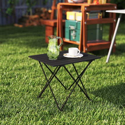 Lightweight Folding Camping Table with Carry Bag for Outdoor Use - Black