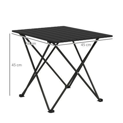 Lightweight Folding Camping Table with Carry Bag for Outdoor Use - Black