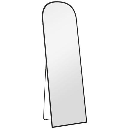162cm Full-Length Aluminium Frame Standing Mirror - Black