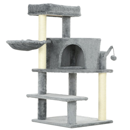 Sisal 100cm Cat Tree Tower with Scratching Post - Grey