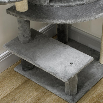 Sisal 100cm Cat Tree Tower with Scratching Post - Grey