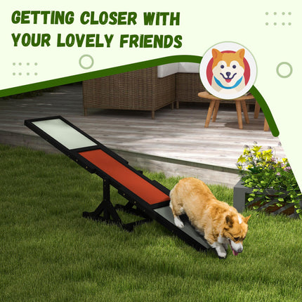 Wooden Dog Agility Seesaw for Big Dogs with Anti-Slip Surface - Black