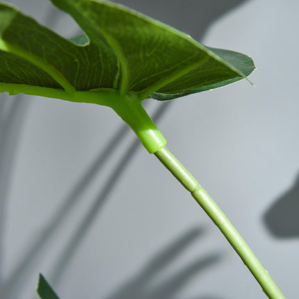 Set of 2 Artificial Monstera Trees 100cm with 21 Leaves in Nursery Pots - Green