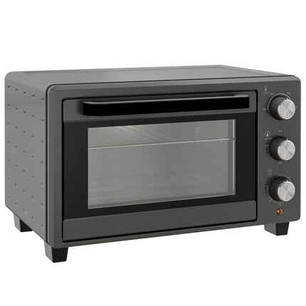 21L Mini Electric Oven with Adjustable Temperature & Timer - Grey